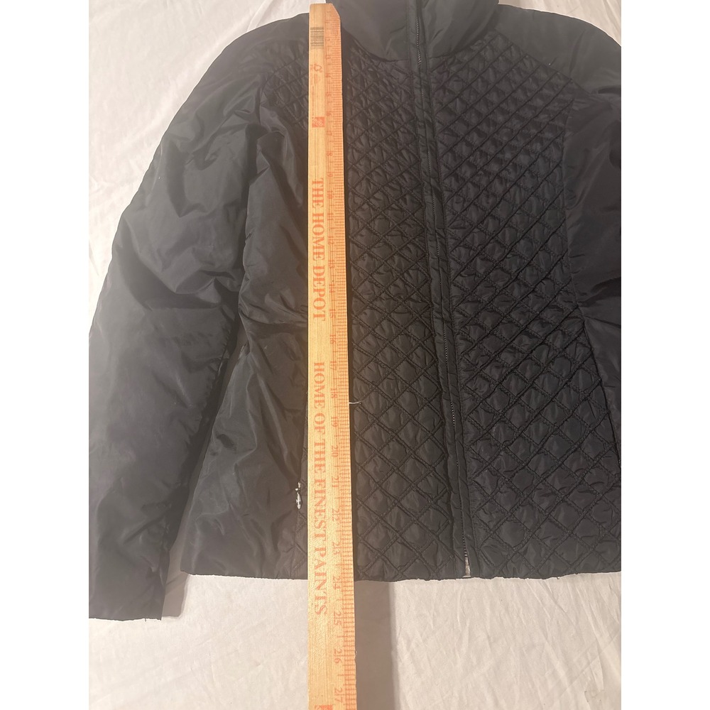 Post Card Puffer Jacket Womens Black Excellent Quilted Luxury Sportswear Italy - Picture 2 of 13
